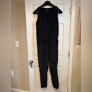 New York & Company Black Sleeveless Jumpsuit
